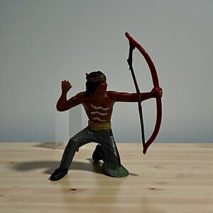 Marx Toys Long Bow Indian Brave Warriors Of The World Figurine from 1960s